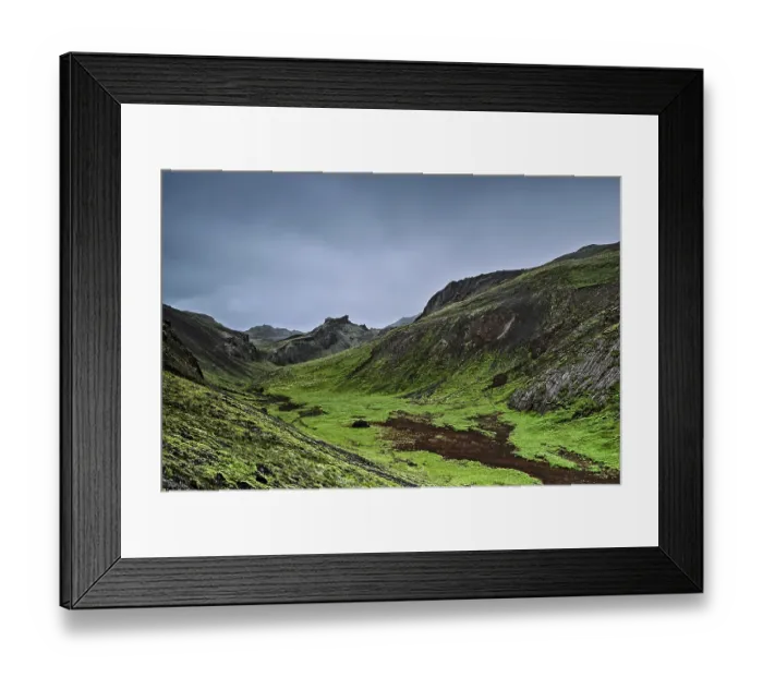 Framed Print : Nesjavellir mountains near Thingvellir National Park