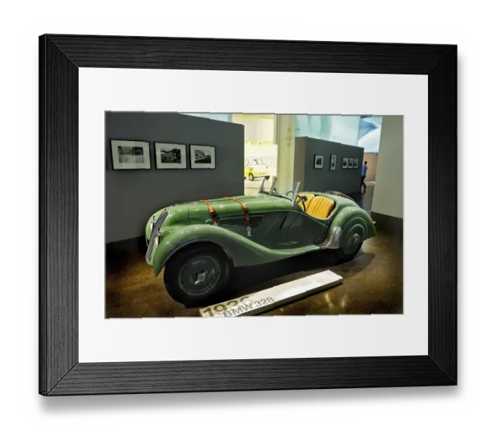 Framed Print : BMW Museum, 1936 BMW-328, Munich