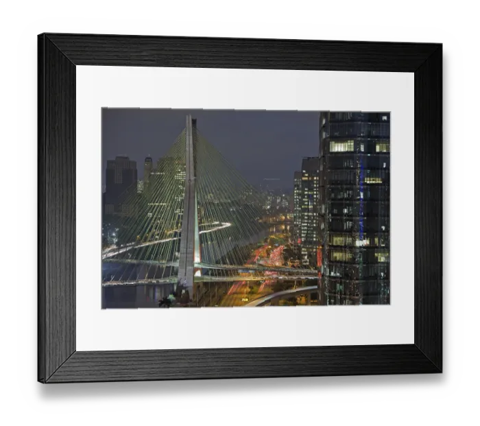 Framed Print : Octavio Frias de Oliveira Bridge over the Pinheiros river in Morumbi district Framed Print : Octavio Frias de Oliveira Bridge over the Pinheiros river in Morumbi district