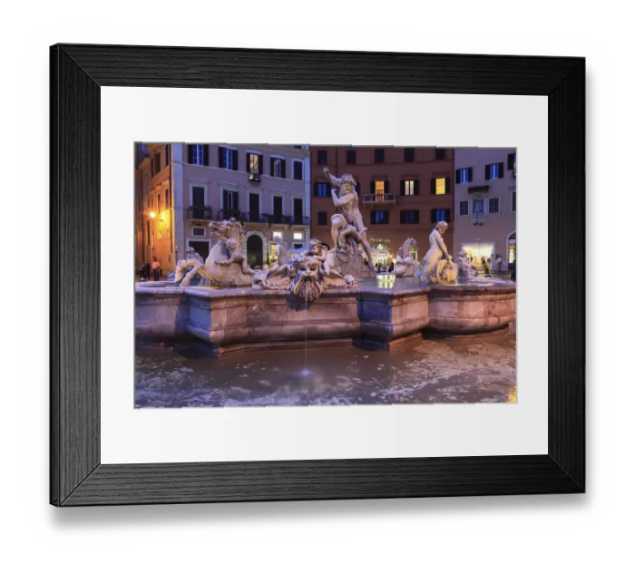 Framed Print : Neptune Fountain, Piazza Navona
