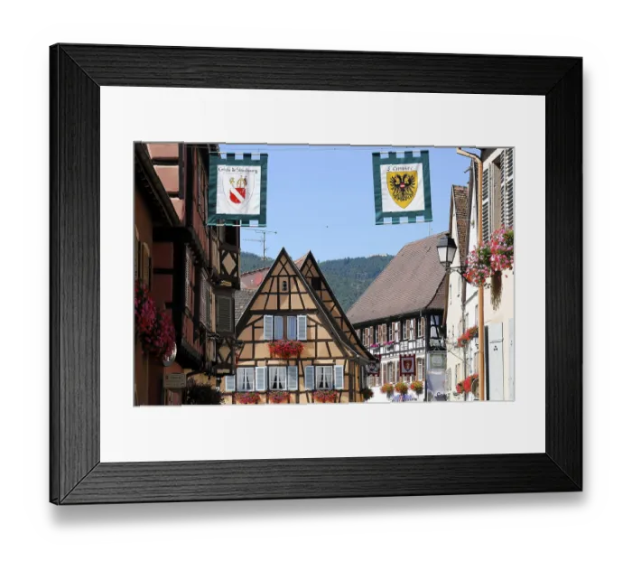 Framed Print : Eguisheim, Alsace, France, Europe