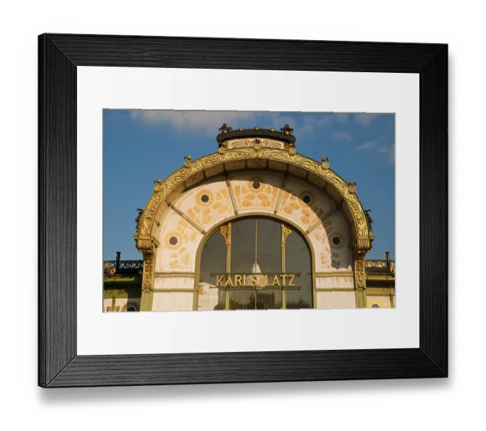 Framed Print : Art Nouveau city railway station Karlsplatz Framed Print : Art Nouveau city railway station Karlsplatz