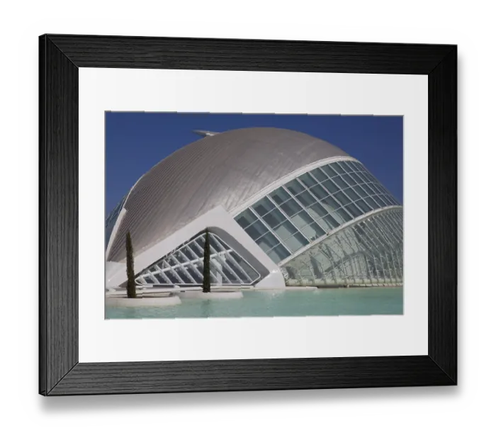 Framed Print : Dome of Hemisferic cinema, Ciudad de las Artes y de las Ciencias