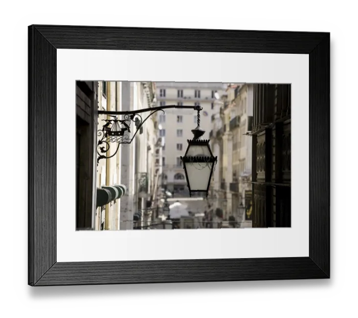 Framed Print : Typical streetlamp, Baixa, Lisbon Framed Print : Typical streetlamp, Baixa, Lisbon
