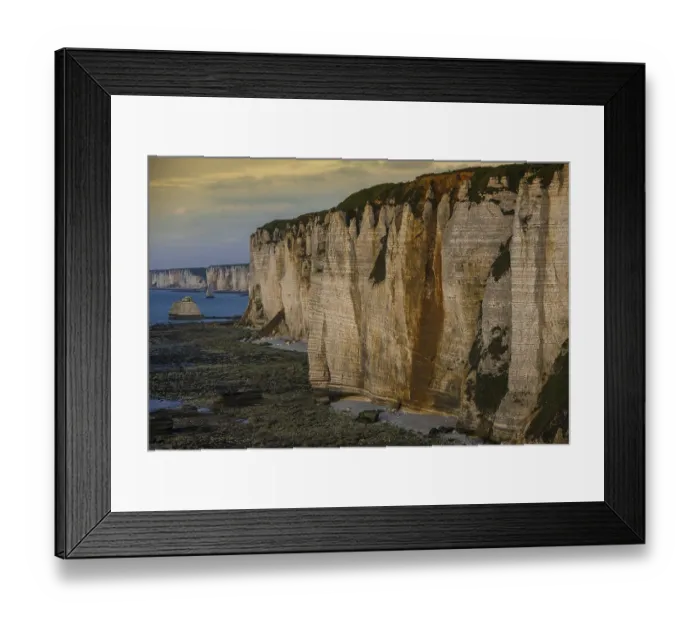 Framed Print : Coast with chalk cliffs, Etretat Framed Print : Coast with chalk cliffs, Etretat