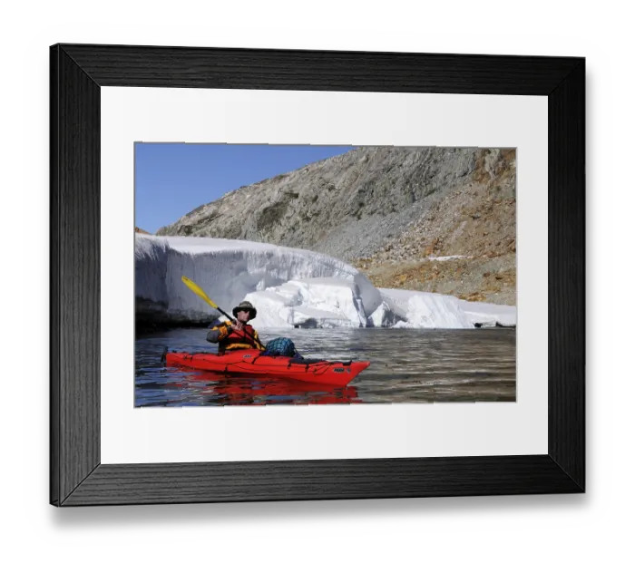 Framed Print : Kayaker in the Hundefjord, East-Greenland