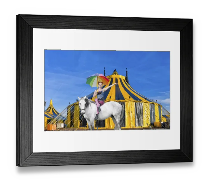 Framed Print : Artist on a white horse Framed Print : Artist on a white horse