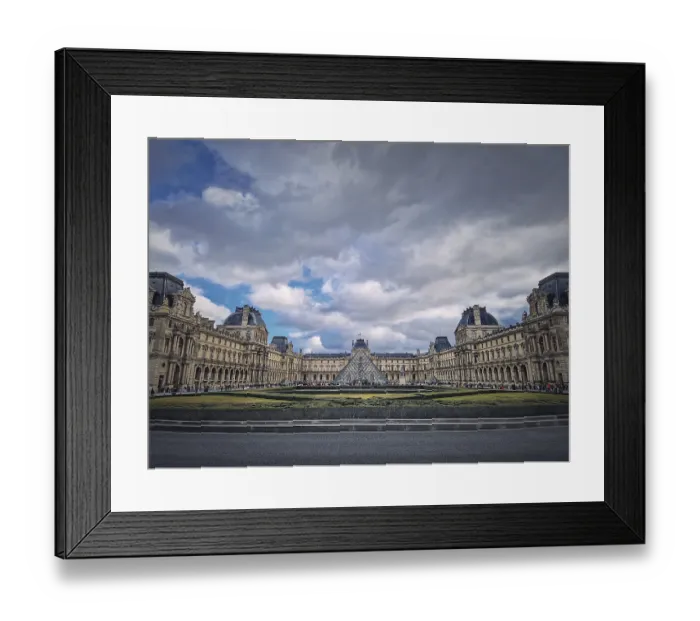 Framed Print : Outdoors view to the Louvre Museum in Paris