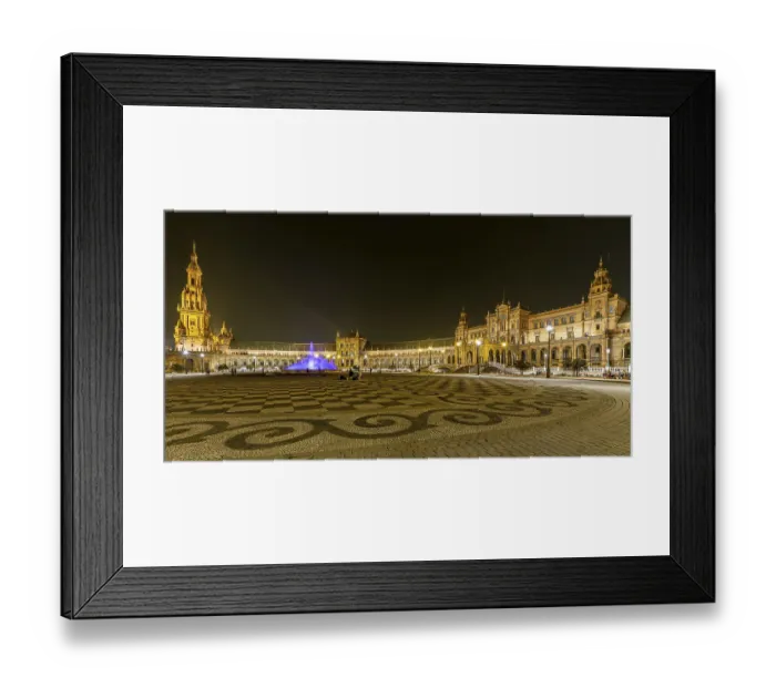 Framed Print : Plaza de Espana in Seville, Andalusia Framed Print : Plaza de Espana in Seville, Andalusia