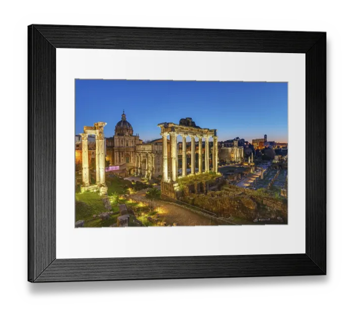 Framed Print : The remains of the Roman Forum in Rome at dawn