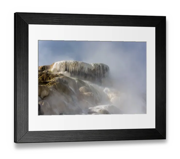 Framed Print : Landscape of Mammoth Hot Springs in Yellowstone National Park Framed Print : Landscape of Mammoth Hot Springs in Yellowstone National Park