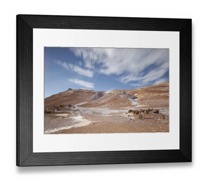 Framed Print : Volcanic landscape, Namafjall in winter
