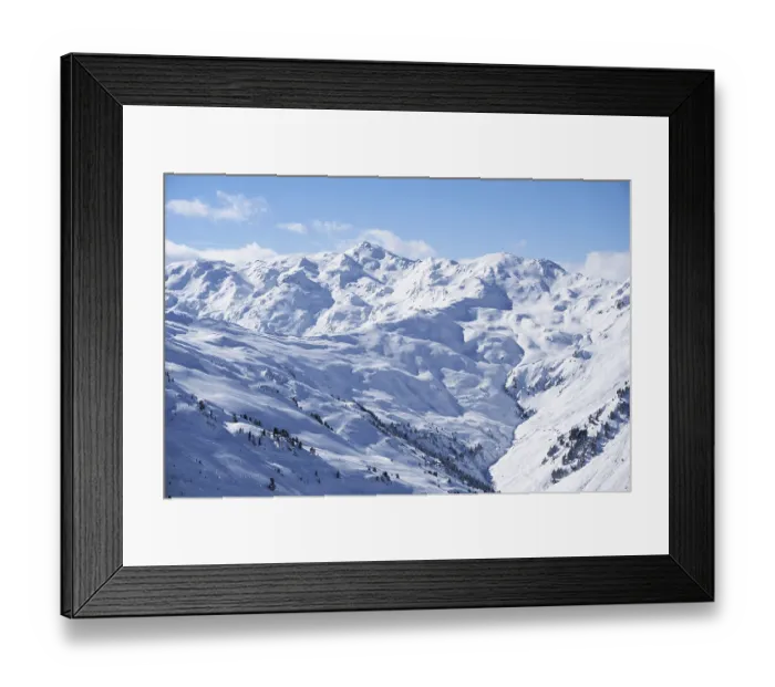 Framed Print : Zillertal Alps in winter, snow