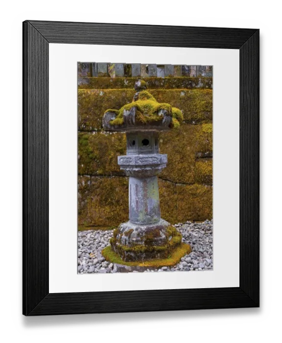 Framed Print : Moss-covered stone candelabra, Nikkozan Rinnoji Temple Framed Print : Moss-covered stone candelabra, Nikkozan Rinnoji Temple