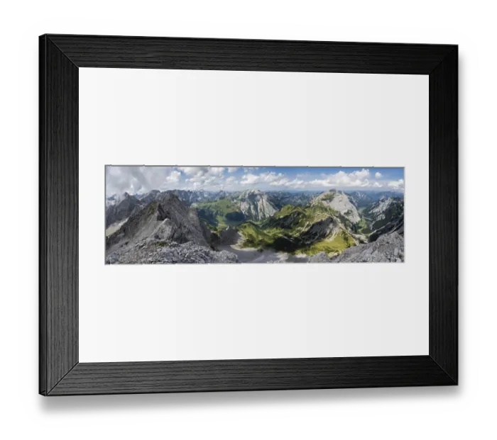 Framed Print : View from the summit of the Lamsenspitze Framed Print : View from the summit of the Lamsenspitze