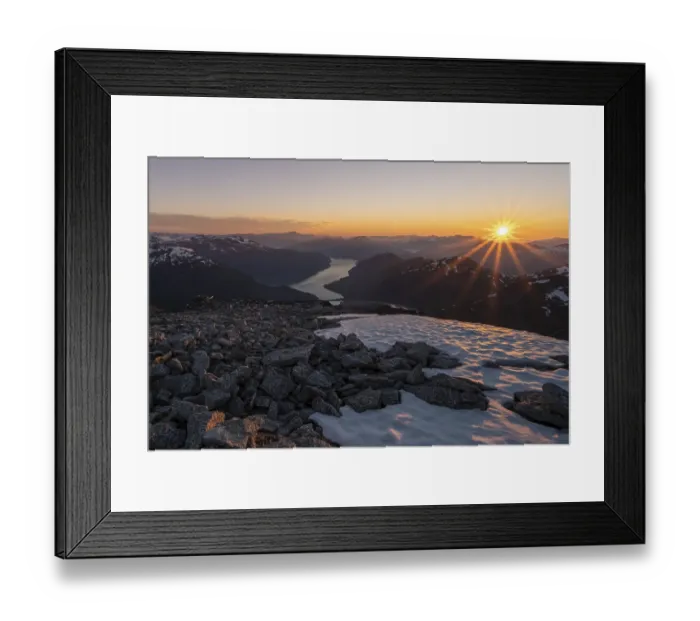 Framed Print : Evening atmosphere, Jostedalsbreen National Park