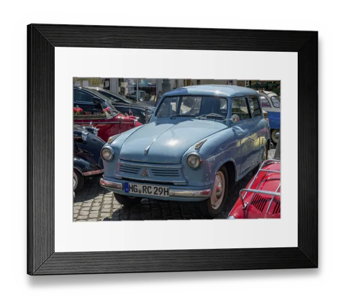 Framed Print : Oldtimer Lloyd LS 600 combi, built 1955-1961