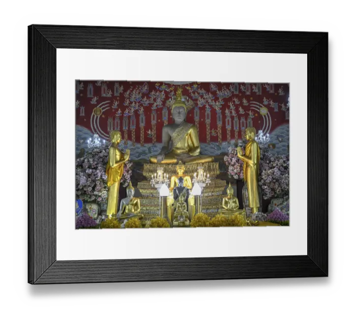 Framed Print : Buddha statue in Wat Yai Chai Mongkhon