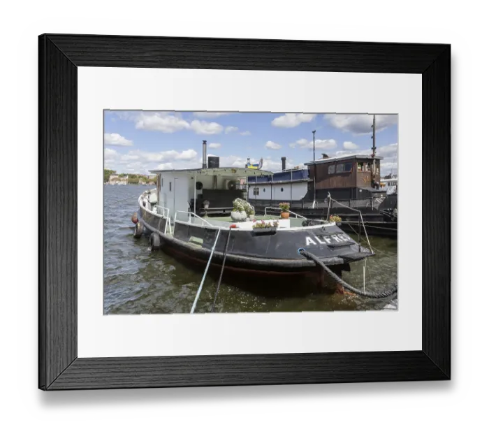 Framed Print : Boats, Riddarfjaerden, Norr Maelarstrand