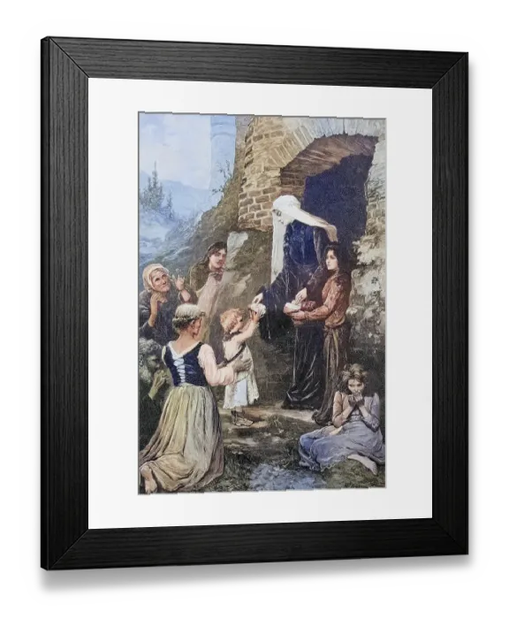 Framed Print : Saint Elizabeth of Thuringia, also known as Elizabeth of Hungary
