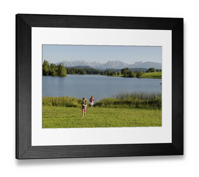 Framed Print : Lake Schwaltenweiher near Seeg