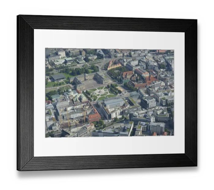 Framed Print : Aerial view, Stuttgart, Baden-Wuerttemberg