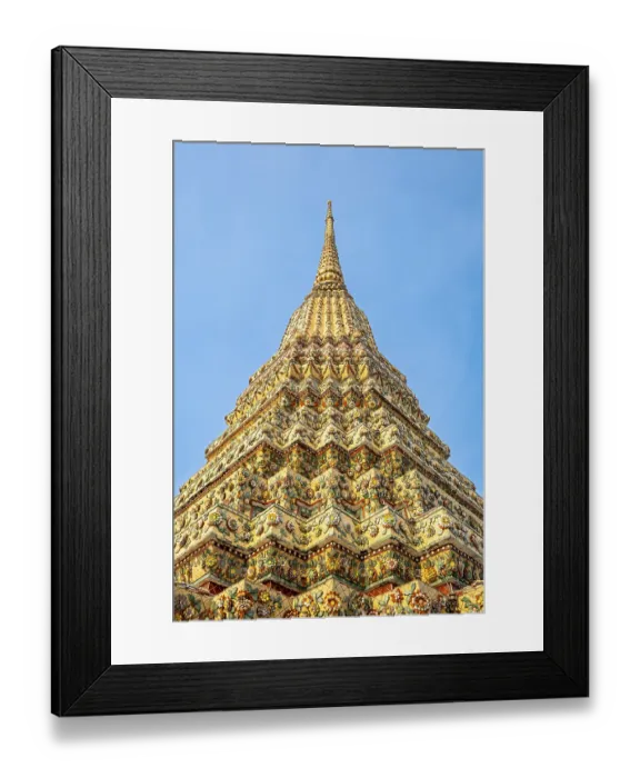 Framed Print : Architectural detail, chedi stupa