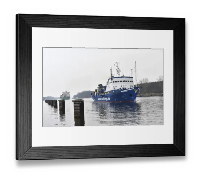 Framed Print : Offshore diving vessel RS Sentinel in the Kiel Canal Framed Print : Offshore diving vessel RS Sentinel in the Kiel Canal