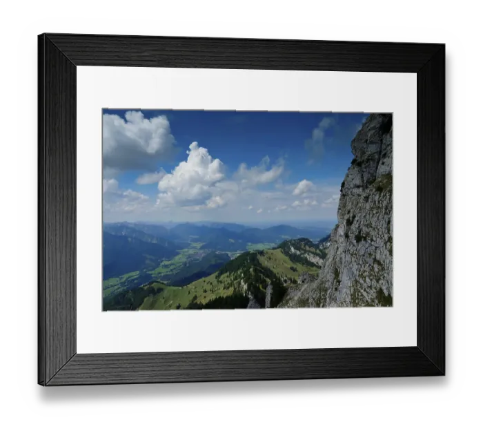 Framed Print : View from the Wendelstein into the surroundings