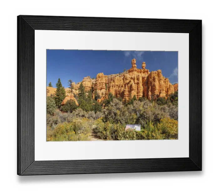 Framed Print : Red Canyon in the National Forest