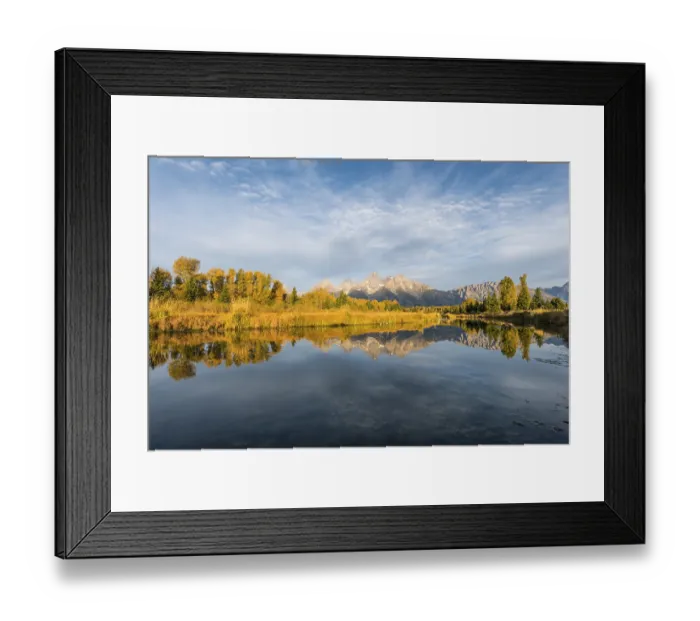 Framed Print : Autumn landscape with Grand Teton Range mountain range Framed Print : Autumn landscape with Grand Teton Range mountain range