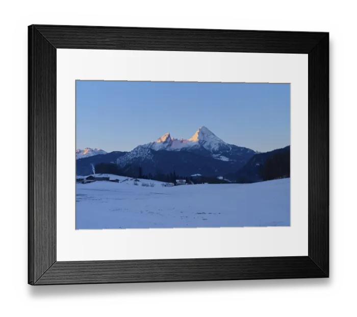 Framed Print : Watzmann massif at sunrise in winter Framed Print : Watzmann massif at sunrise in winter