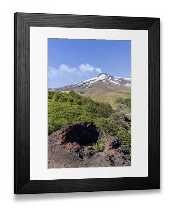 Framed Print : Traces of a gas eruption beneath cooling lava