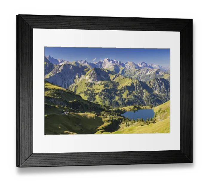 Framed Print : Mountain panorama from Zeigersattel to Seealpsee