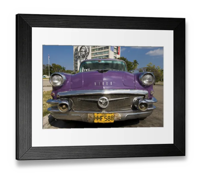 Framed Print : Classic car, Plaza de la Revolucion