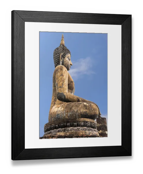 Framed Print : Buddha statue at the ruins of Wat Phra Si Rattana Mahathat temple complex