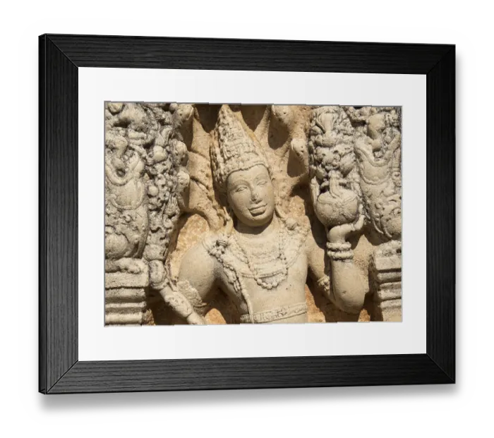 Framed Print : Close-up of guard-stone, Ratnaprasada