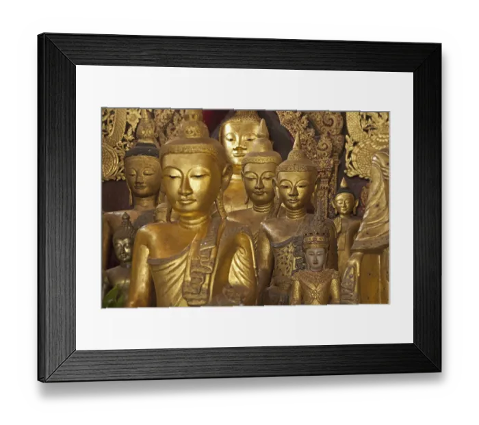 Framed Print : Buddha statues in the Wat Jong Kham monastery Framed Print : Buddha statues in the Wat Jong Kham monastery