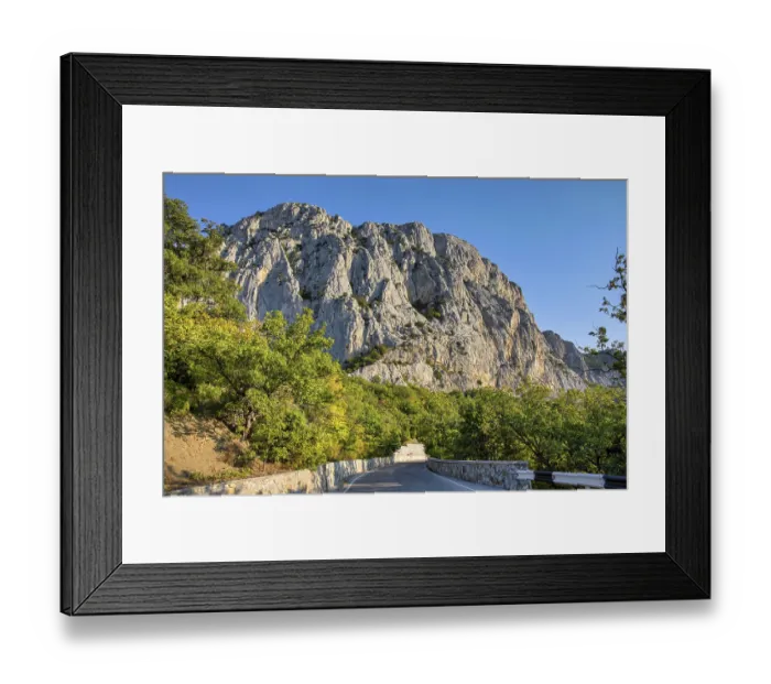 Framed Print : Scenic road among the mountains of the Crimea