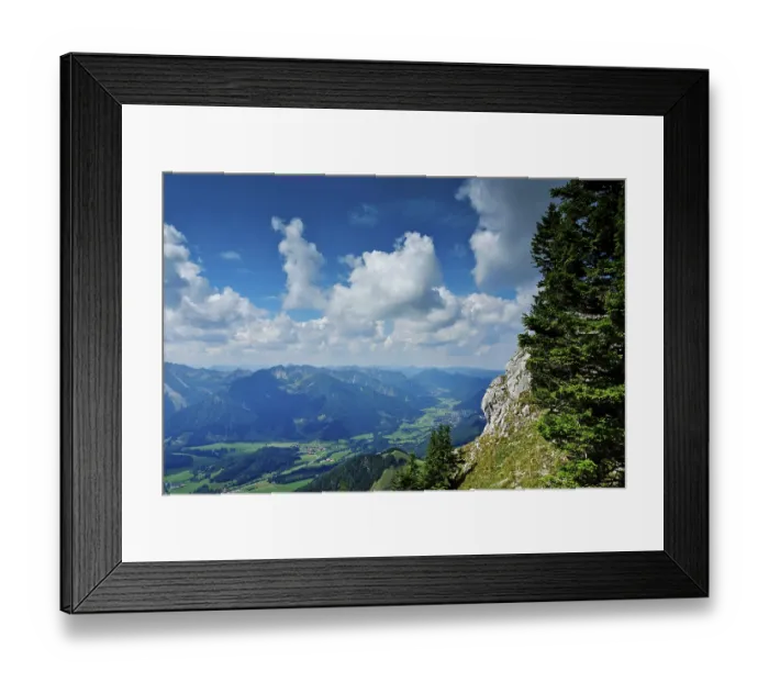 Framed Print : View from the Wendelstein into the surroundings