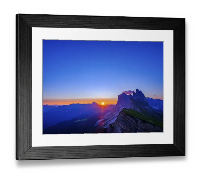 Framed Print : Fermida towers at sunrise, Geisler peaks Framed Print : Fermida towers at sunrise, Geisler peaks