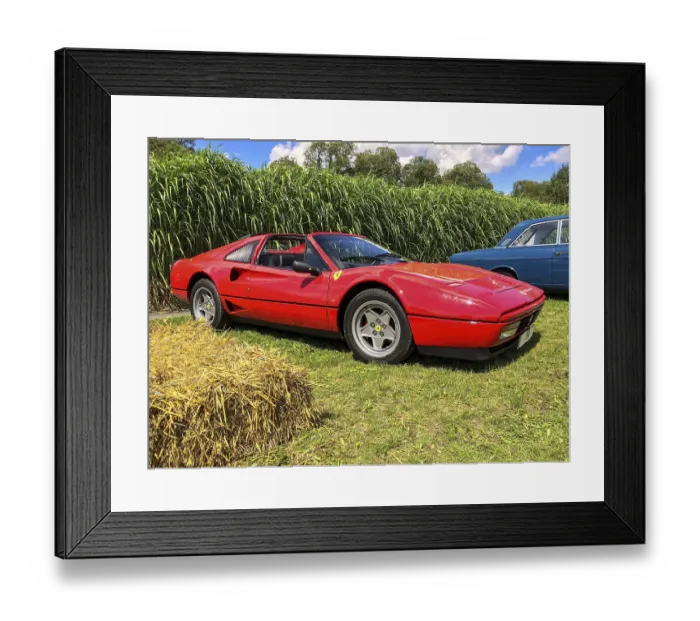Framed Print : Historic classic sports car Ferrari GTS turbo Framed Print : Historic classic sports car Ferrari GTS turbo