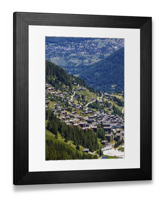 Framed Print : View of Grimentz, Val d'Anniviers