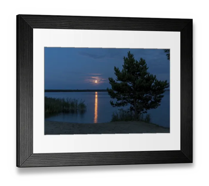Framed Print : Full moon at Graebendorfer See near Laasow Framed Print : Full moon at Graebendorfer See near Laasow