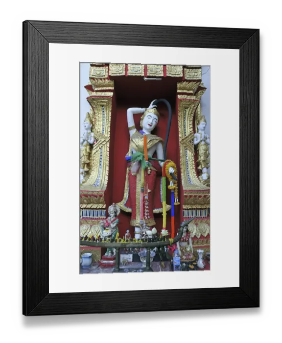 Framed Print : Statue of Thorani, Buddhist Goddess of the Earth