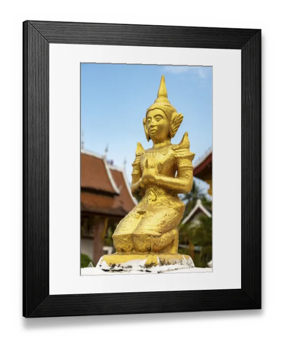 Framed Print : Deity statue, Wat Sensoukaram, Luang Prabang