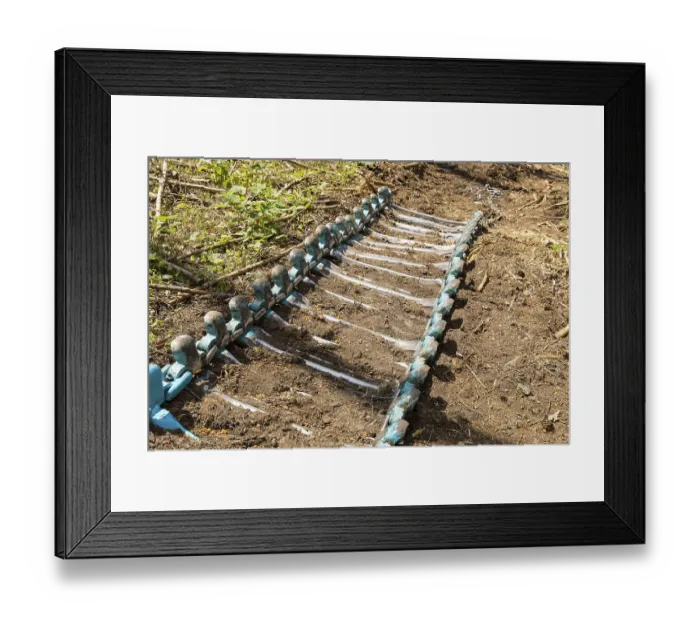 Framed Print : Chains of a harvester on the forest floor Framed Print : Chains of a harvester on the forest floor