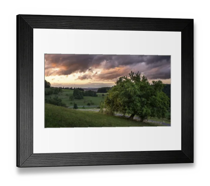 Framed Print : Landscape in the Odenwald with trees Framed Print : Landscape in the Odenwald with trees