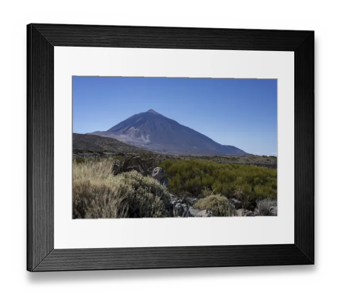 Framed Print : Panorama from the east over the Teide National Park