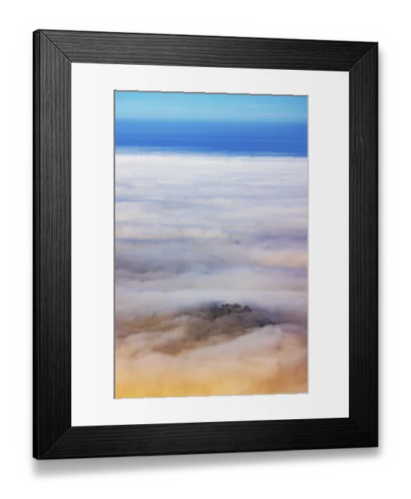 Framed Print : Trees rising out of a sea of fog Framed Print : Trees rising out of a sea of fog